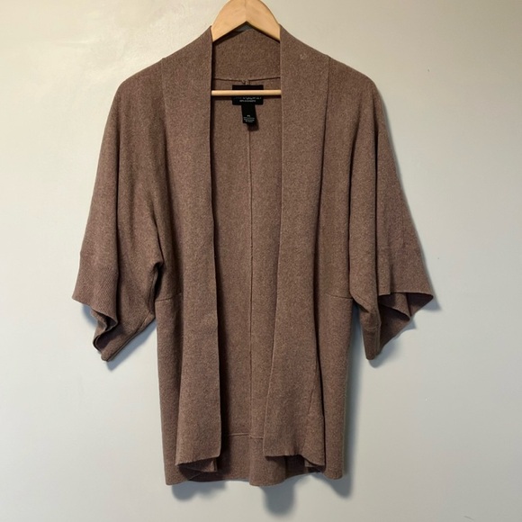 Sweaters - Cynthia Rowley 100% Cashmere Light Brown Open Front Cardigan